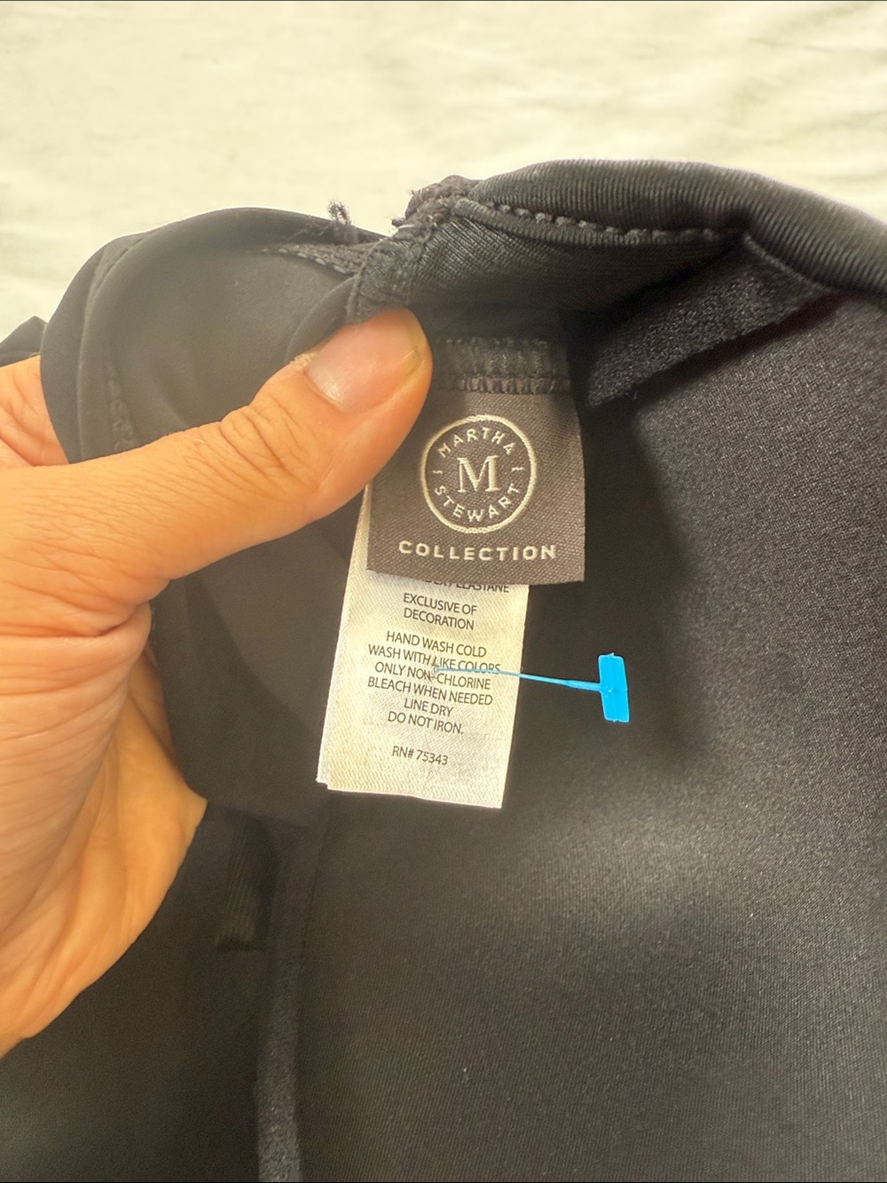 Martha Stewart Black One-Piece Women's Swimsuit - Picture 2 of 4